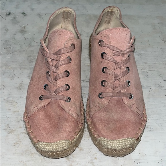 Alohas pink suede espadrilles shoe | size 7-7.5 - Picture 1 of 6